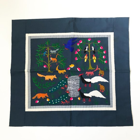 Vintage Other - Vintage Laos Hmong Style Embroidered Animal Story Cloth Textile Art